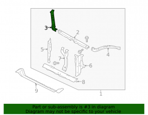 Right eyelash TV bracket for Subaru Forester 14-18 SJ
