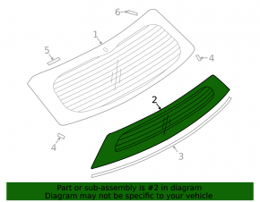 Rear glass trunk door lower Mitsubishi Eclipse Cross 18-20