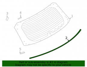 Mitsubishi Outlander 22-25 tailgate glass seal