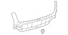 Toyota Avalon 13-18 trunk opening trim, broken fasteners, scratches