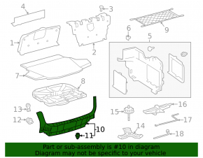 Toyota Avalon 13-18 trunk opening trim, broken fasteners, scratches