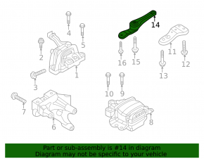 Rear engine mount for Audi Q3 19-25 2.0