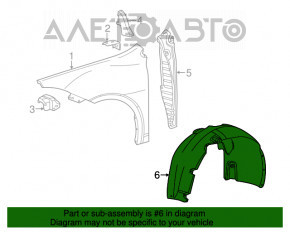 Front left fender liner Dodge Dart 13-16