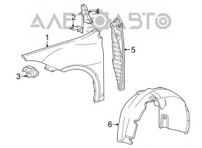 Front left fender liner Dodge Dart 13-16