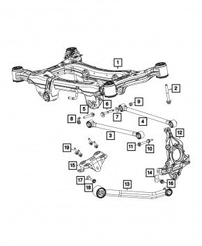 Jeep Renegade 15- awd rear subframe