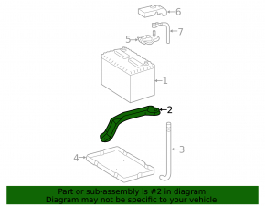 Lexus ES350 07-12 Battery Mounting Bracket