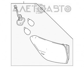 Light outer wing right Toyota Highlander 17-19 TYC