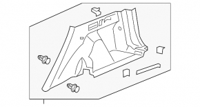 Right fender flare for Honda CRV 17-22, black, subwoofer-mounted, scratches