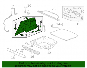 Right fender flare for Honda CRV 17-22, black, subwoofer-mounted, scratches
