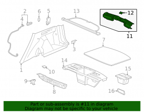 Trunk opening trim Honda CRV 20-22 hybrid black