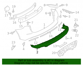 Rear bumper lip Nissan Murano z52 15-18 structure