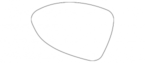 Right mirror element Porsche Cayenne 19-26 heated, auto-dimming, memory, spherical