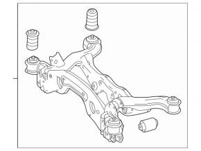 Rear subframe Mercedes GLA 14-20 FWD