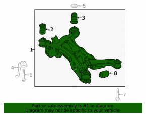 Rear subframe Mercedes GLA 14-20 FWD