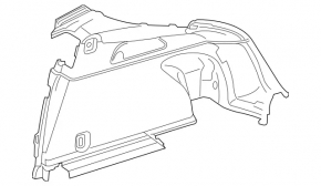 Rear pillar trim behind the window left Mercedes GLC 16-22 beige under premium audio