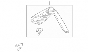Left tailgate trim for Mercedes GLC 16-22, light gray