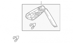 Left tailgate trim for Mercedes GLC 16-22, light gray