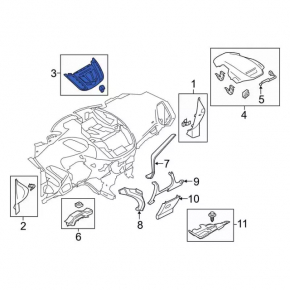 Ford C-max MK2 13-18 Type 2 Central Dashboard Air Vent Trim