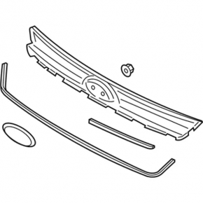 Radiator grill grill Ford Escape MK3 13-16 prerest without emblem chrome strip