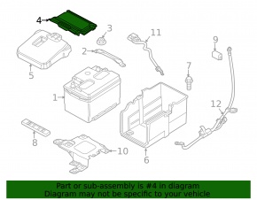 Battery housing cover rear Ford Escape MK3 13-14