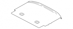 Rear boot floor Ford C-max MK2 13-17 Energi, black, missing plastic trims