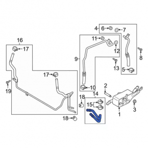Oil cooling pipes for automatic transmission Ford Edge 19- 2.0T