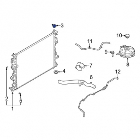 Radiator bracket upper left Ford Escape MK4 20-