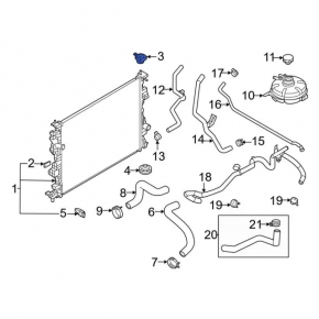 Radiator bracket upper left Ford Escape MK4 20-