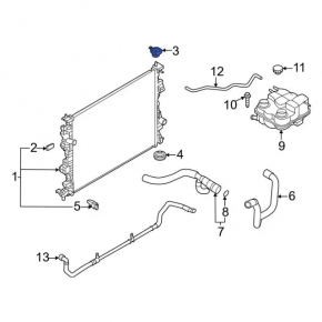 Radiator bracket upper left Ford Escape MK4 20-