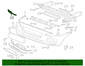 Left wind deflector for Jaguar F-Pace 21-23 R-Dynamic