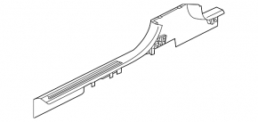 Front left door sill trim Volkswagen ID.4 23-25 black