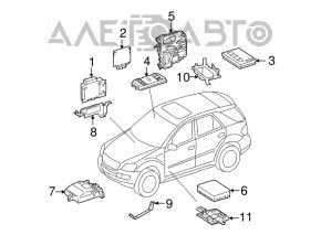 SIGNAL REGISTRATION AND CONTROL MODULE SAM front Mercedes W164 ML