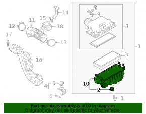 Toyota Rav4 19-20 Hybrid Air Filter Housing Lower Cover, USA Built