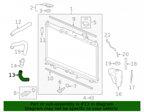Cooling pipe lower Acura TLX 15- 3.5