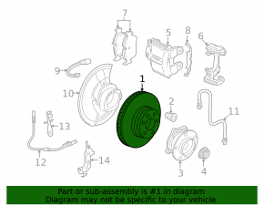 Front left brake disc BMW X5 F15 14-18 N63