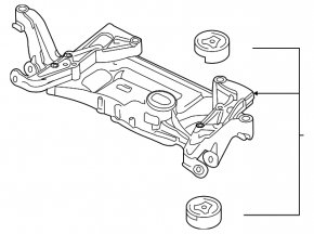Front subframe VW Tiguan 09-17