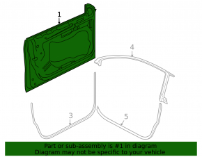 Bare front right door VW CC 08-17