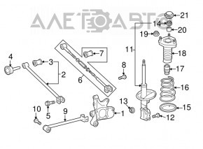 Rear left shock absorber Toyota Highlander 2010 3.5 AWD