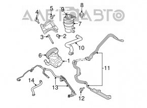 Power steering reservoir Jeep Compass 11-16