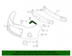 Right front bumper mount for Toyota Corolla 14-16 pre-rest, Sport