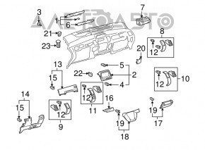 Toyota Prius 2009 2010 center tunnel trim
