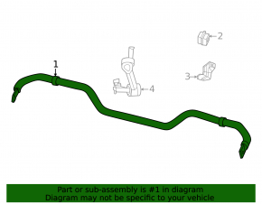 Rear stabilizer bar Nissan Murano 25-26 AWD