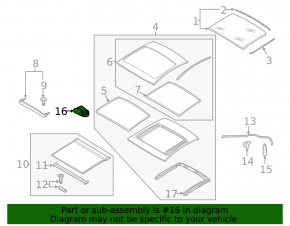 Sunroof Motor VW Beetle 12-19
