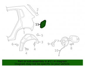 Left ventilation shield VW Tiguan 09-18