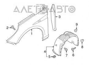 Front right wing Hyundai Sonata 18-19