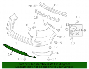 Honda CRV 15-16 rear bumper lip