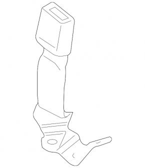 Seat belt latch rear center BMW 5 G30 17-23 black