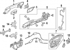 Rear right door lock Honda Civic XI FE/FL 22-26