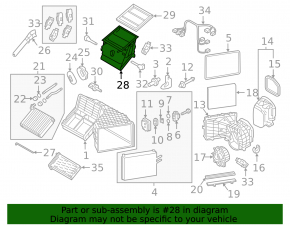 Heater assembly VW Touareg 11-17 without dry heater
