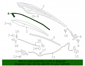 Chevrolet Cruze 16- Hood Seal